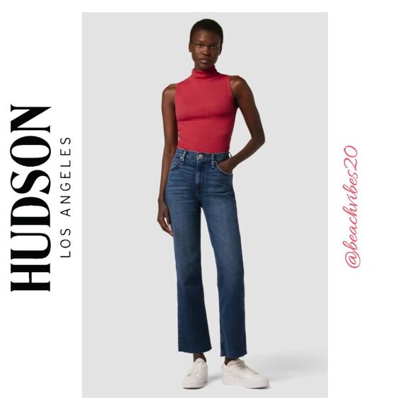 HUDSON JEANS Remi High-Rise Straight Ankle Jean Deep Dive NWT - Picture 1 of 16